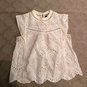 7 For All Mankind White Shirt